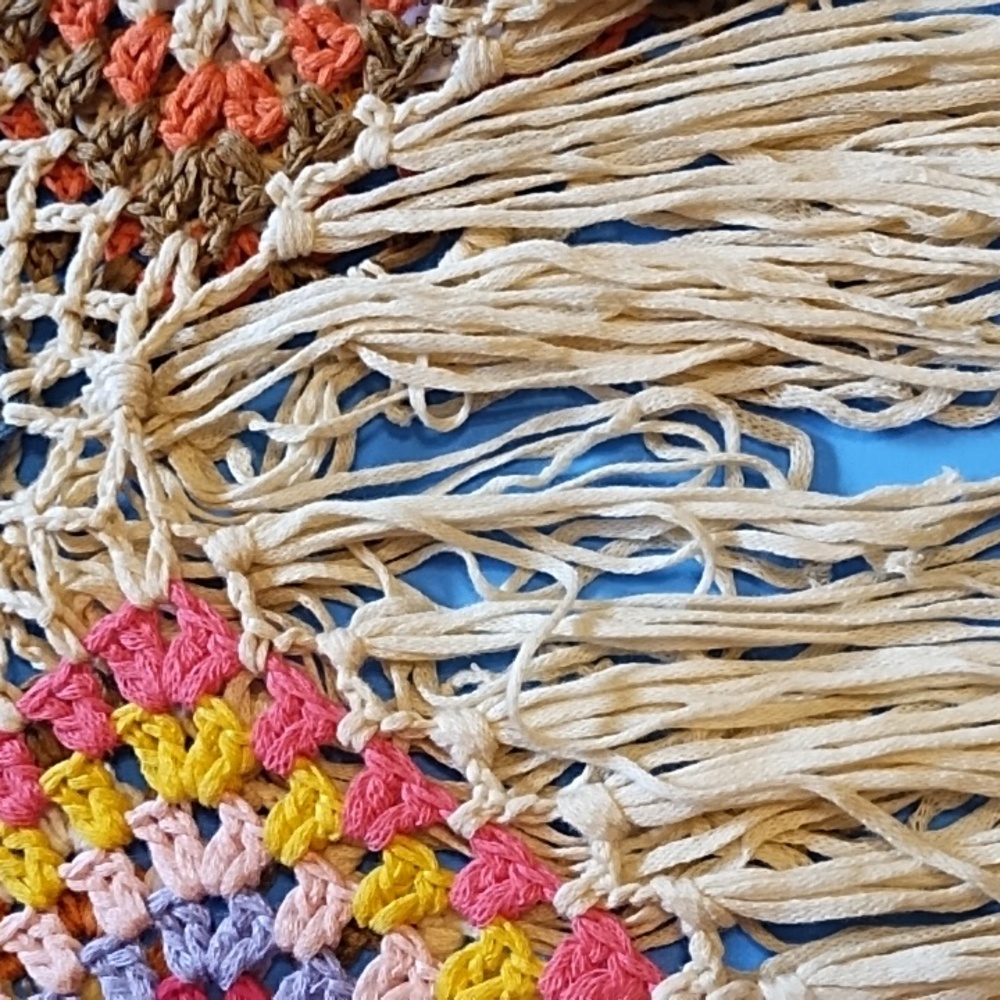 NWT Multicolor Boho Crochet Fringe Top - Picture 8 of 16